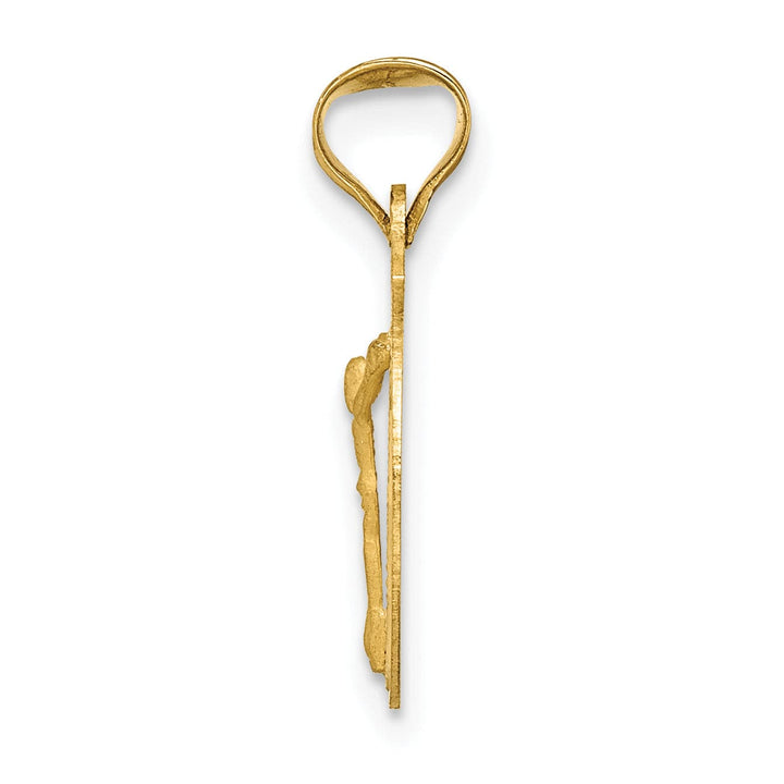 Lovely Rita's Pendants & Charms 14K Yellow Gold Contemporary D.C Corpus Circle Pendant