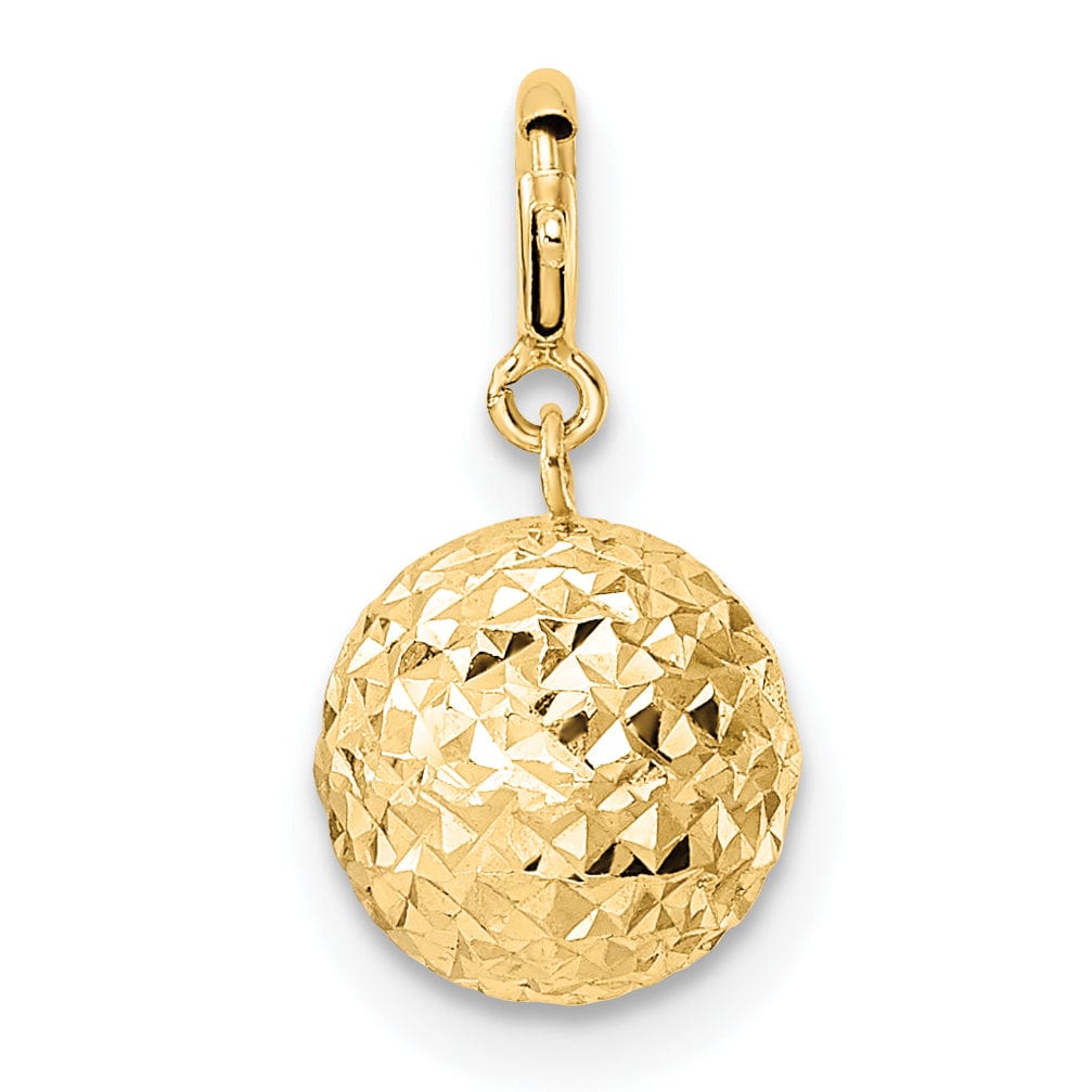 Lovely Rita's Pendants & Charms 14K Yellow Gold D.C Ball with Spring Ring Clasp Charm