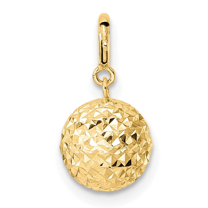 Lovely Rita's Pendants & Charms 14K Yellow Gold D.C Ball with Spring Ring Clasp Charm