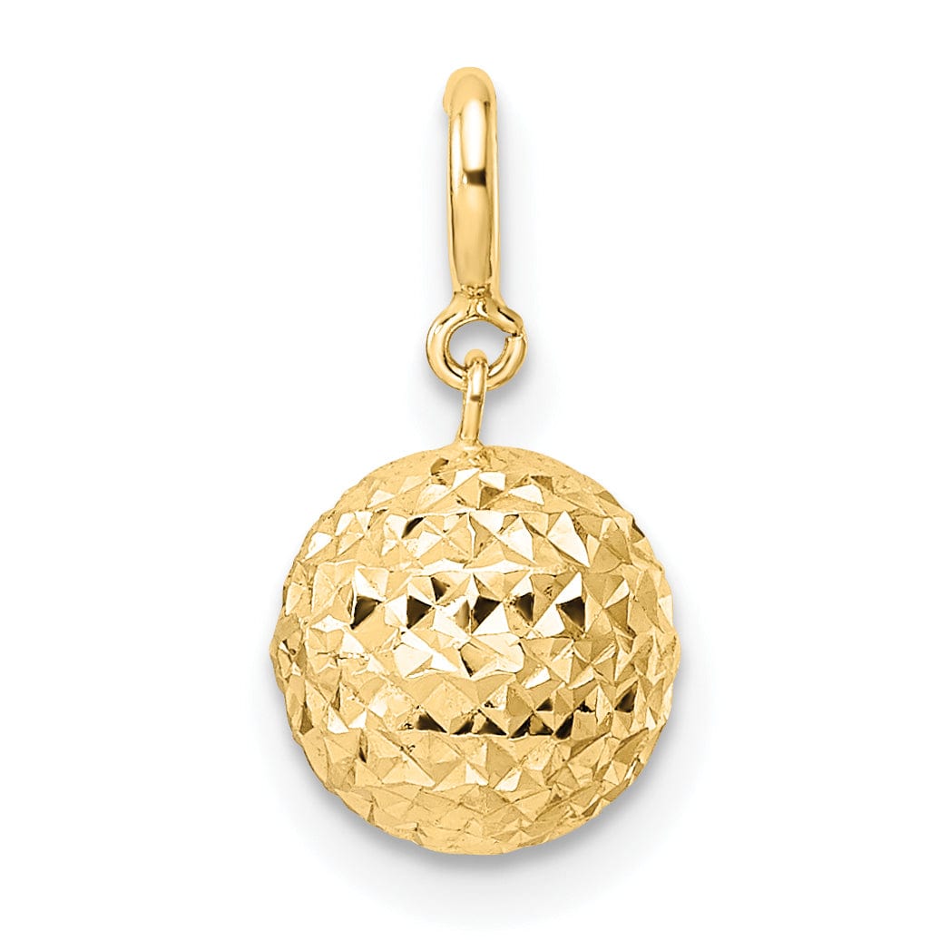 Lovely Rita's Pendants & Charms 14K Yellow Gold D.C Ball with Spring Ring Clasp Charm