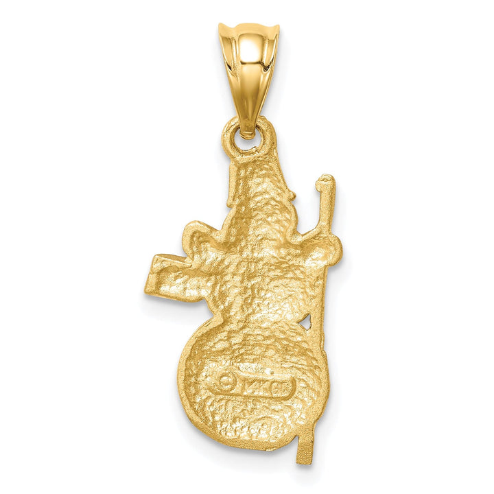 Lovely Rita's Pendants & Charms 14K  Yellow Gold D.C Brushed and Polished Snowman Pendant
