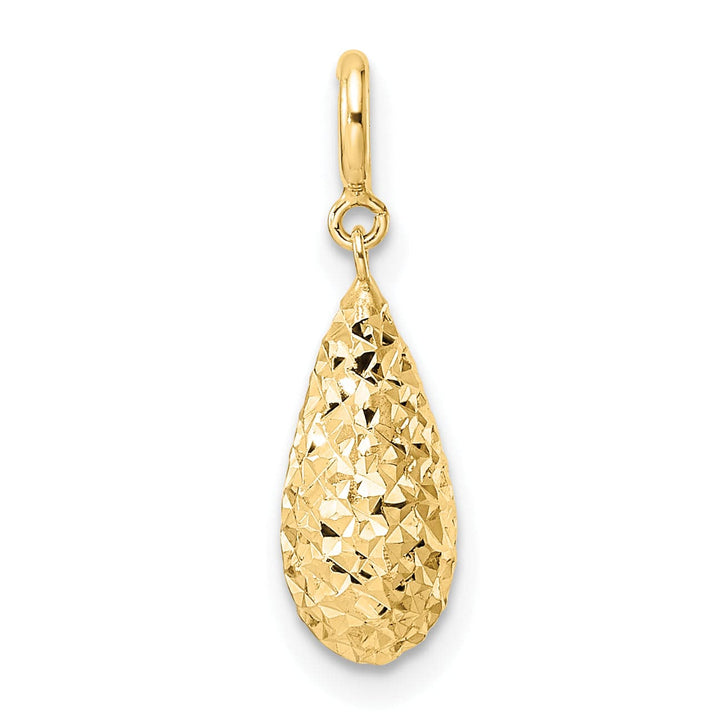 Lovely Rita's Pendants & Charms 14K Yellow Gold D.C Filgree Teardrop Design with Spring Ring Clasp Charm
