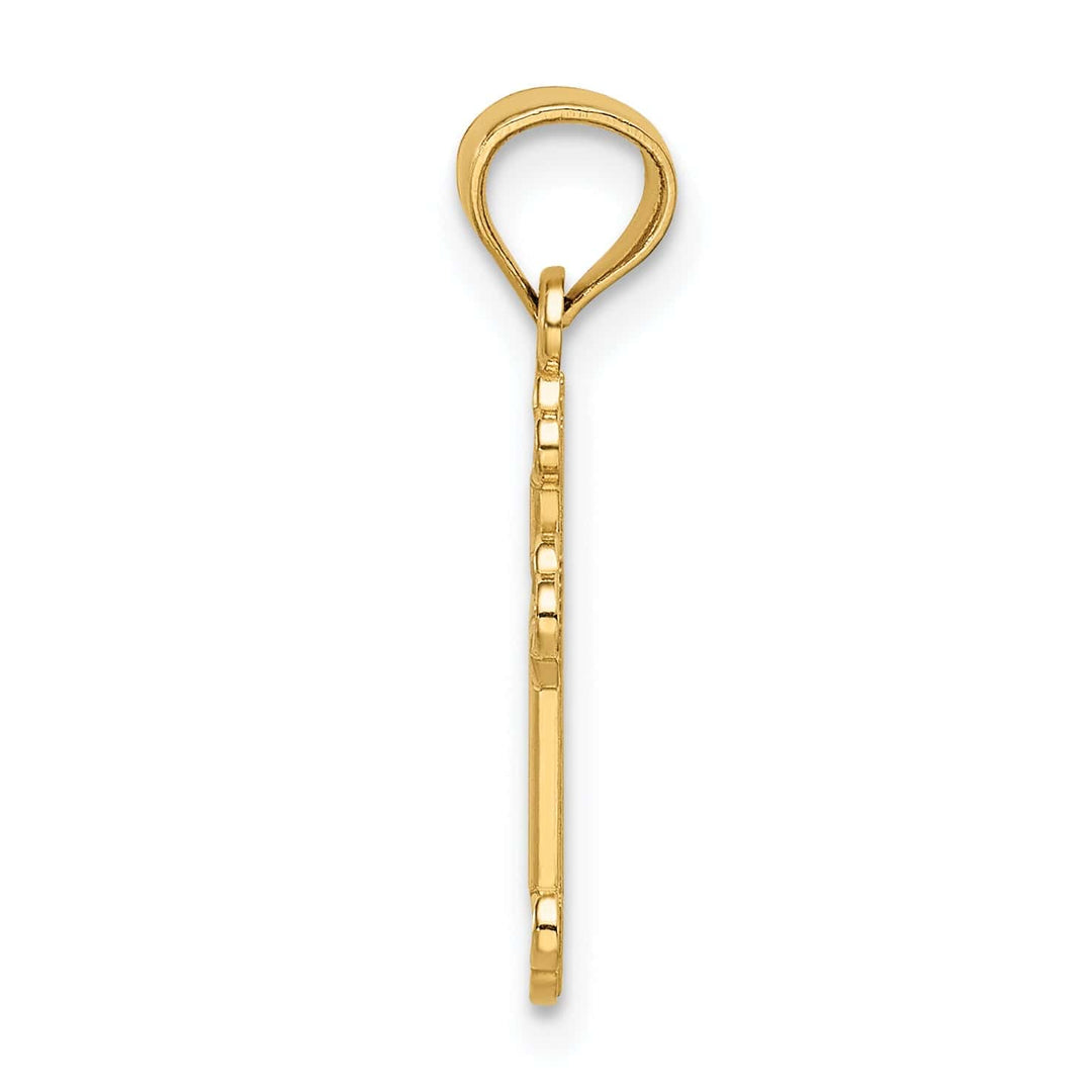 Lovely Rita's Pendants & Charms 14k Yellow Gold Dainty Budded Cross Pendant