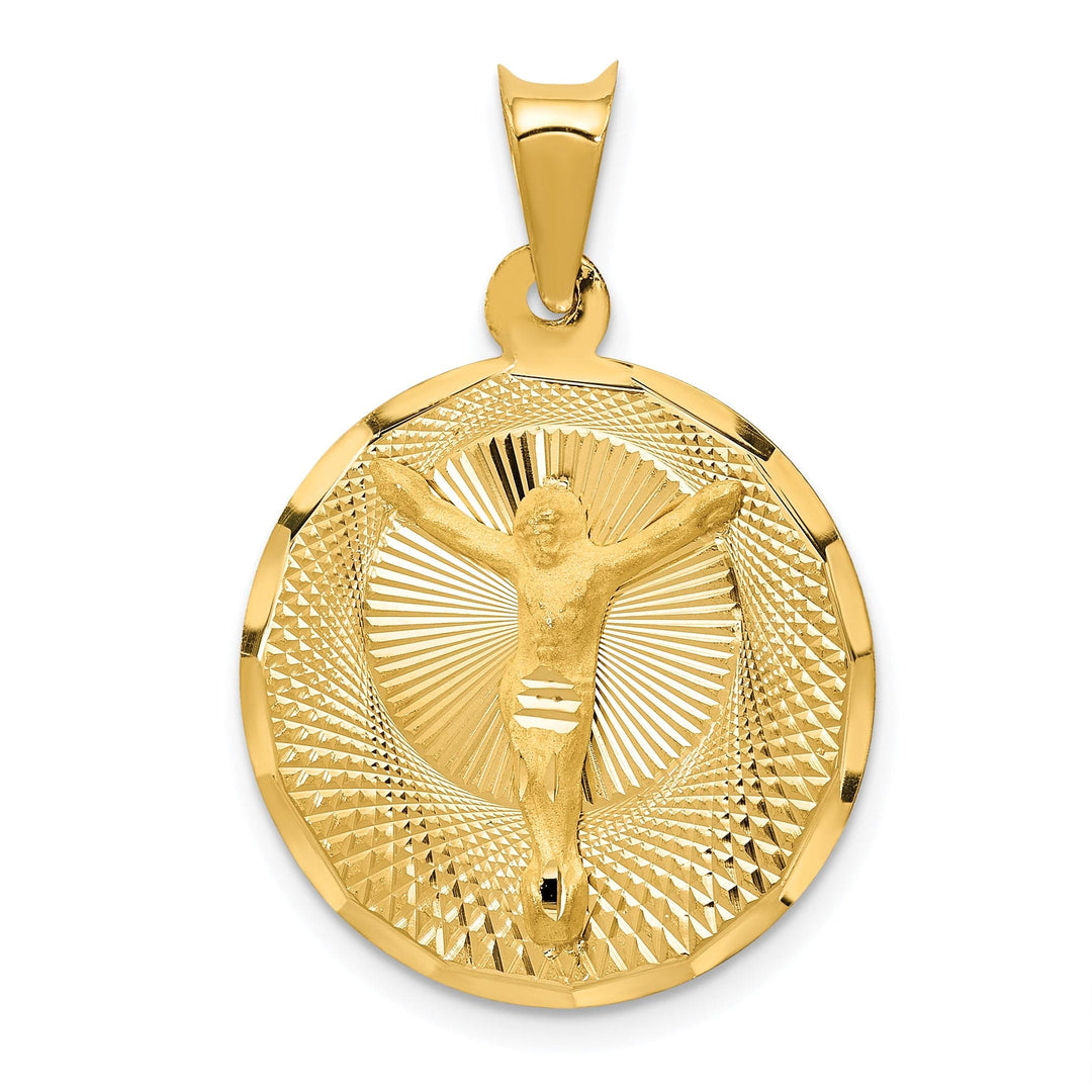 Lovely Rita's Pendants & Charms 14K Yellow Gold Elegant Polished D.C Corpus Circle Pendant