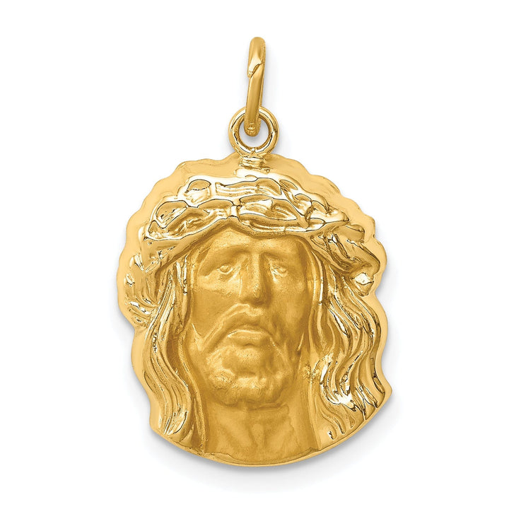 Lovely Rita's Pendants & Charms 14K Yellow Gold Elegant Polished Medium Jesus Medal