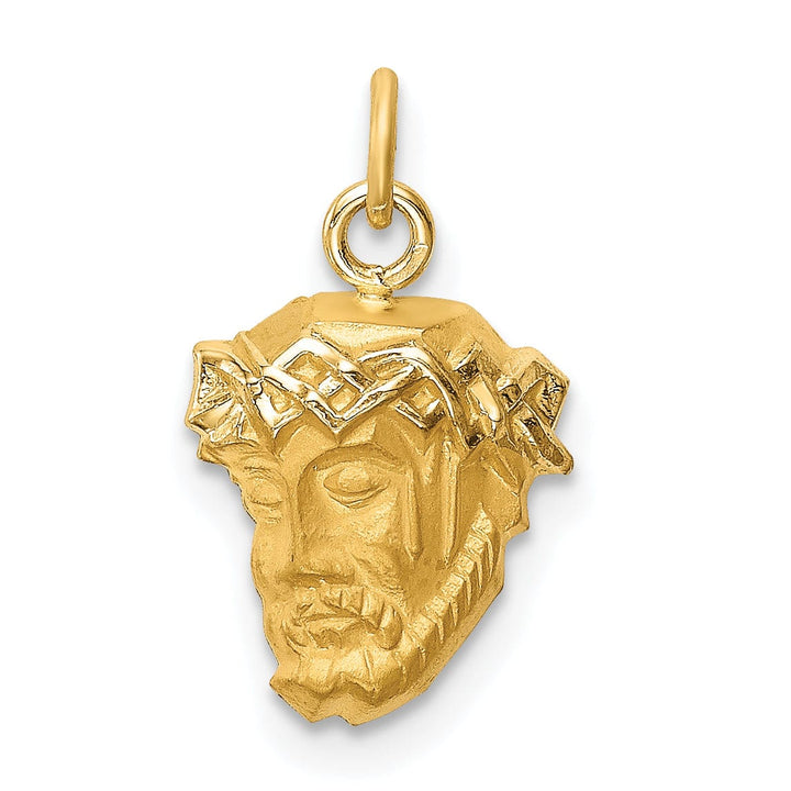Lovely Rita's Pendants & Charms 14K Yellow Gold Elegant Polished Small Jesus Medal