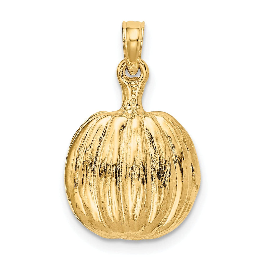 Lovely Rita's Pendants & Charms 14k Yellow Gold Enameled Inside 3-D Cut-Out Jack-o-Lantern Pendant