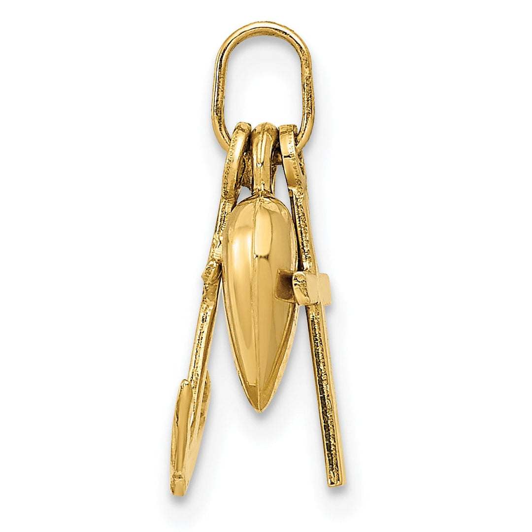 Lovely Rita's Pendants & Charms 14k Yellow Gold Faith, Hope & Charity Heart Cross Anchor Pendant