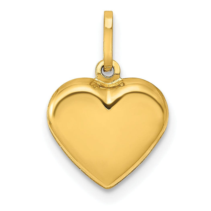 Lovely Rita's Pendants & Charms 14k Yellow Gold Fancy  3-D Puffed Design Heart Pendant