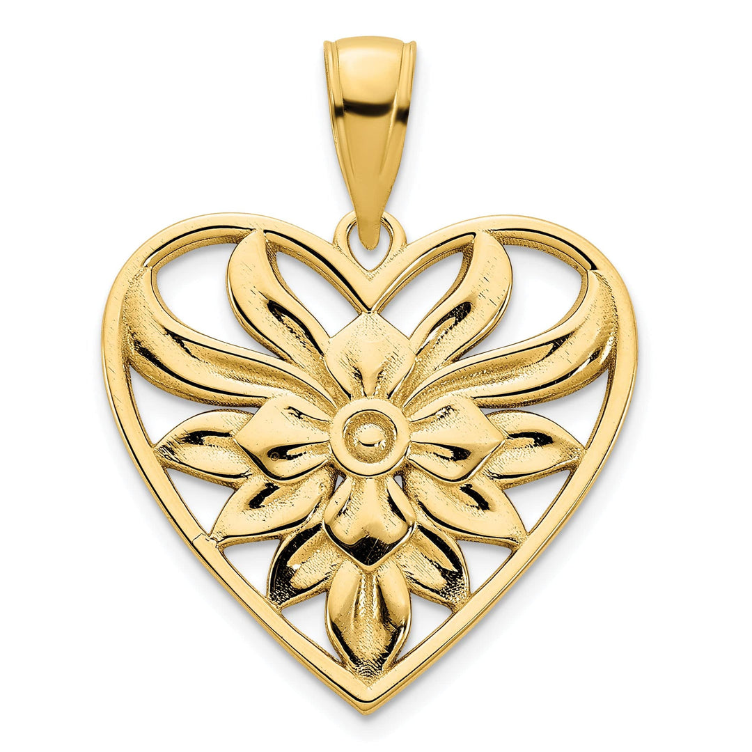 Lovely Rita's Pendants & Charms 14k Yellow Gold Fancy Filigree Heart Pendant