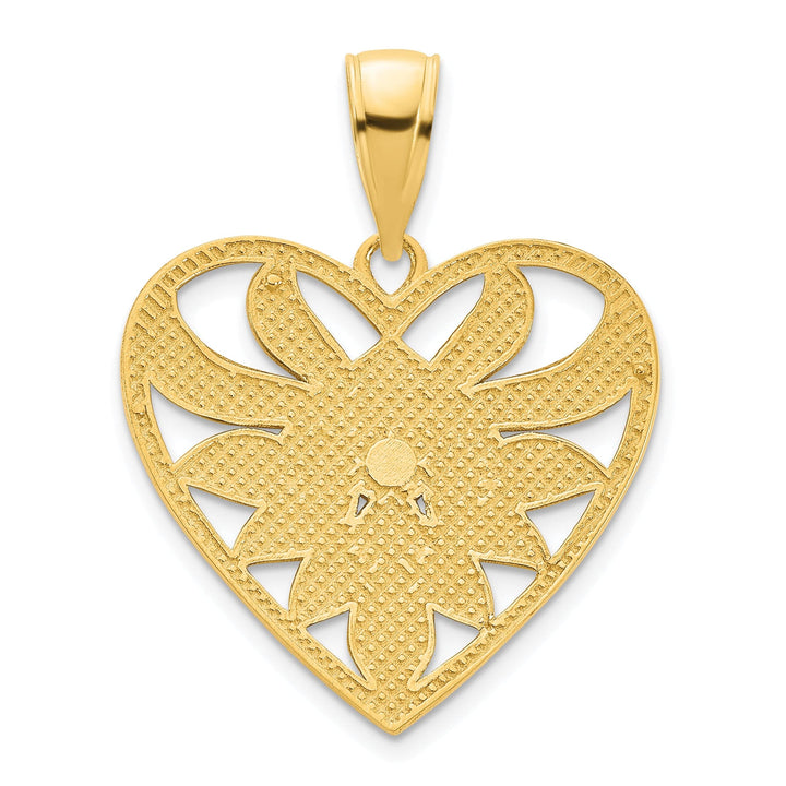 Lovely Rita's Pendants & Charms 14k Yellow Gold Fancy Filigree Heart Pendant