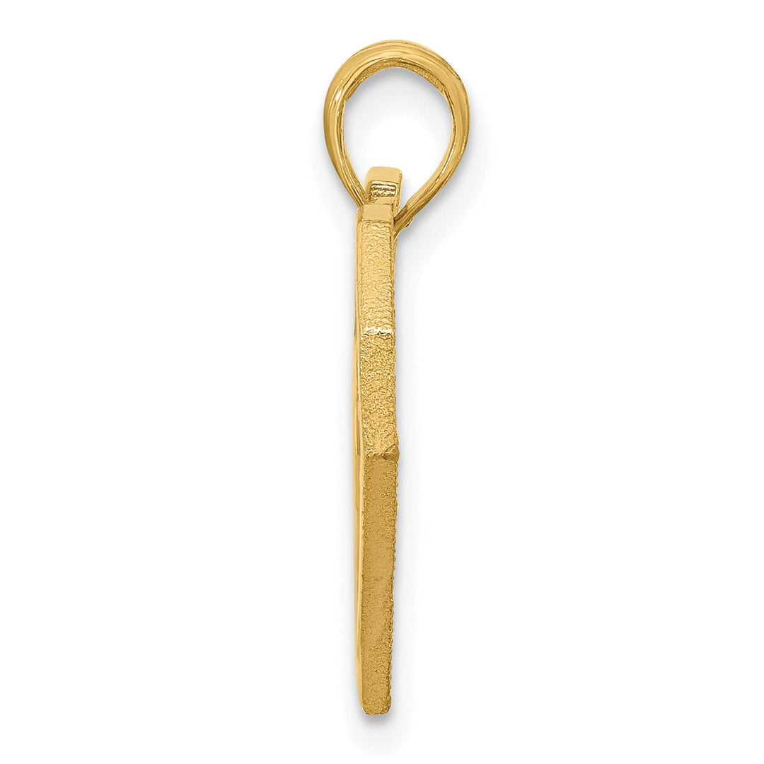 Lovely Rita's Pendants & Charms 14K Yellow Gold Fancy Heart & Bee Honeycomb Pendant