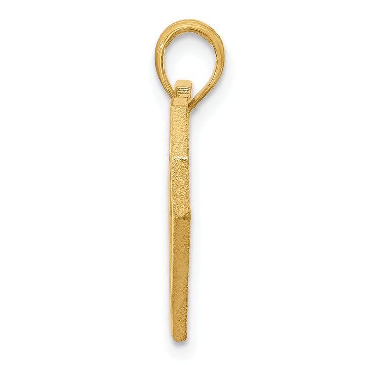 Lovely Rita's Pendants & Charms 14K Yellow Gold Fancy Heart & Bee Honeycomb Pendant