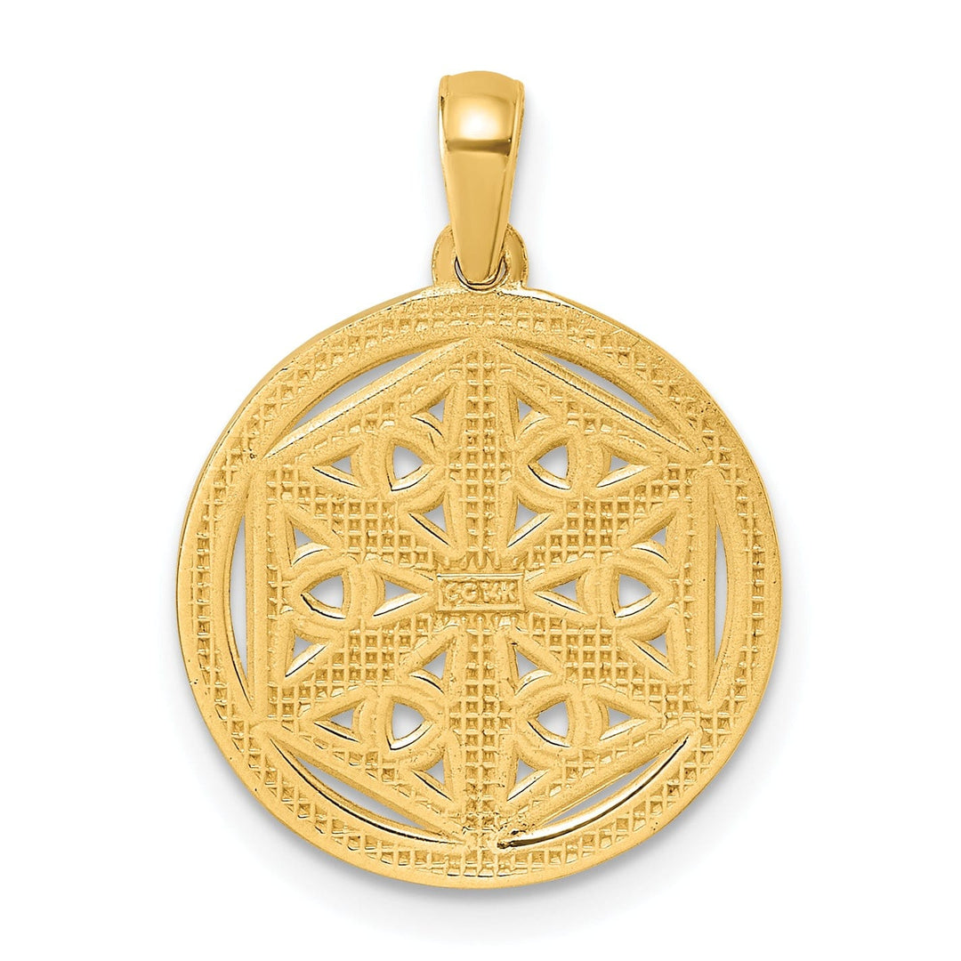 Lovely Rita's Pendants & Charms 14K Yellow Gold Filigree Celtic Knot Hexagon Pendant