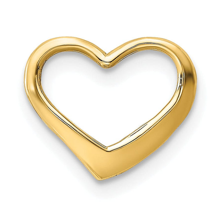 Lovely Rita's Pendants & Charms 14k Yellow Gold Floating Heart Design Slide Pendant