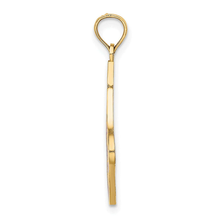 Lovely Rita's Pendants & Charms 14K Yellow Gold HO HO HO Christmas Stocking Charm Pendant
