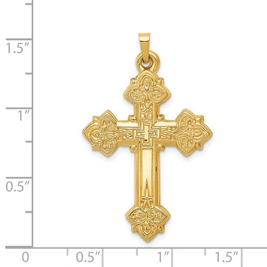 Lovely Rita's Pendants & Charms 14k Yellow Gold Hollow Cross Pendant