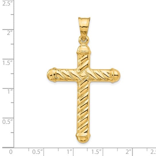 Lovely Rita's Pendants & Charms 14k Yellow Gold Hollow Cross Pendant