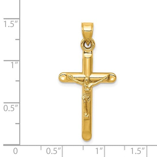 Lovely Rita's Pendants & Charms 14k Yellow Gold Hollow Crucifix Pendant