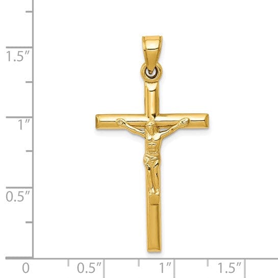 Lovely Rita's Pendants & Charms 14k Yellow Gold Hollow Crucifix Pendant