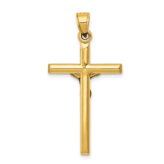 Lovely Rita's Pendants & Charms 14k Yellow Gold Hollow Crucifix Pendant