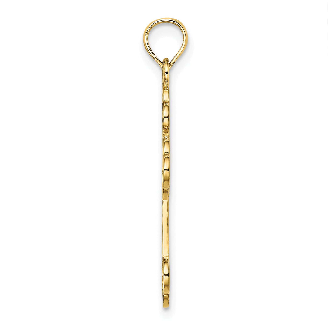 Lovely Rita's Pendants & Charms 14k Yellow Gold Intricate Lacey Budded Cross Pendant