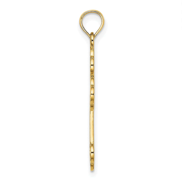 Lovely Rita's Pendants & Charms 14k Yellow Gold Intricate Lacey Budded Cross Pendant