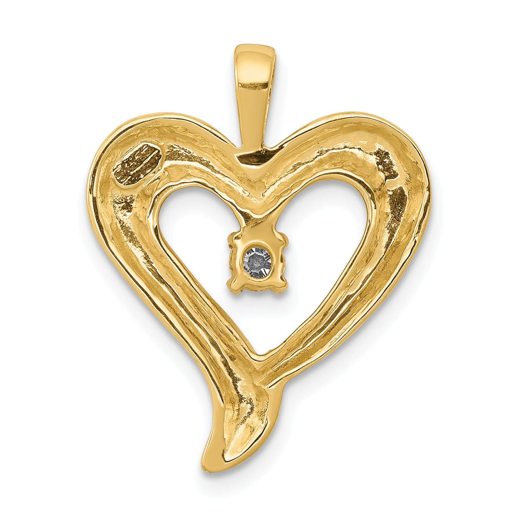 Lovely Rita's Pendants & Charms 14k Yellow Gold l1 Clarity G-I Color Diamond Heart Fashion Design Pendant