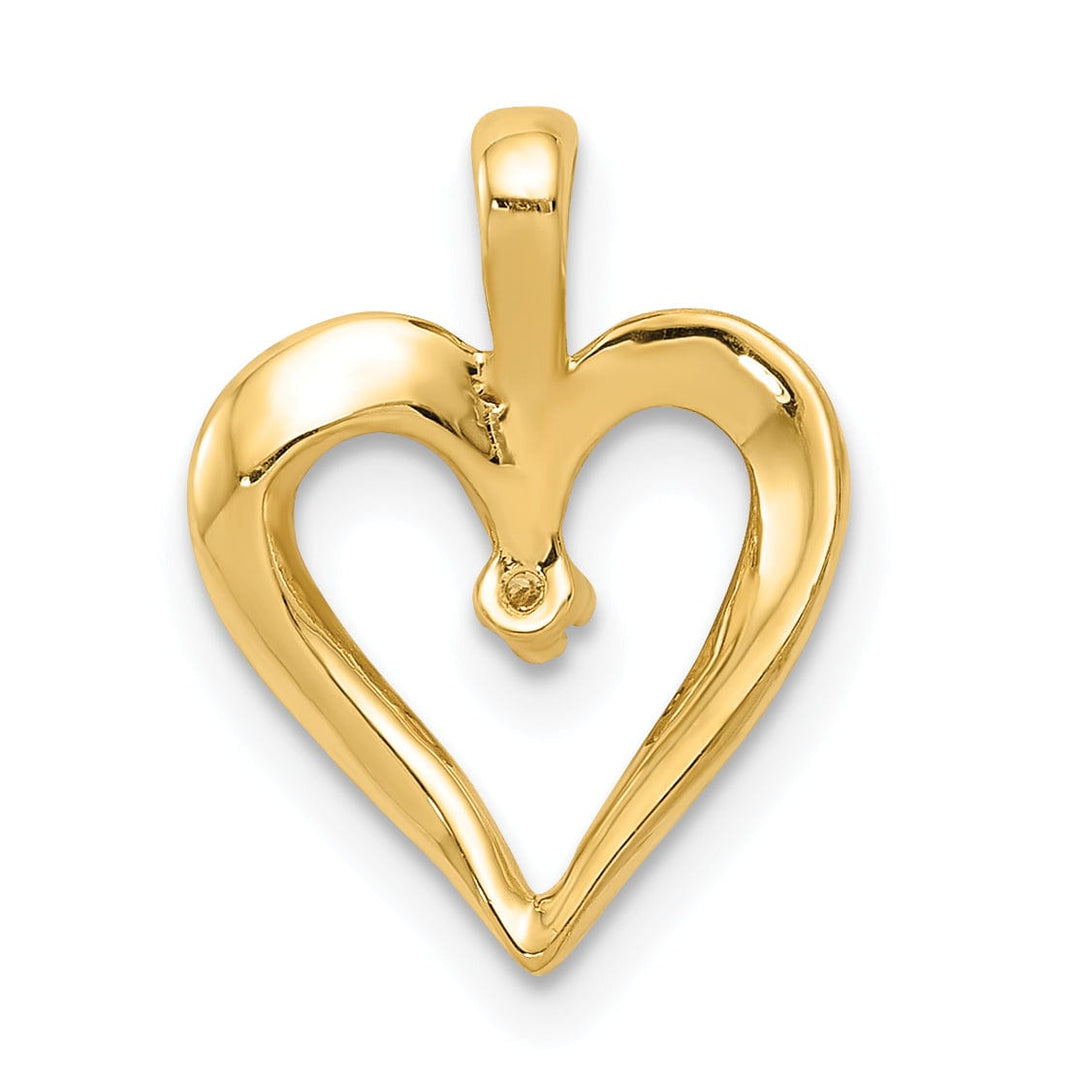 Lovely Rita's Pendants & Charms 14k Yellow Gold L1 Clarity, G i Color Diamond Heart Pendant