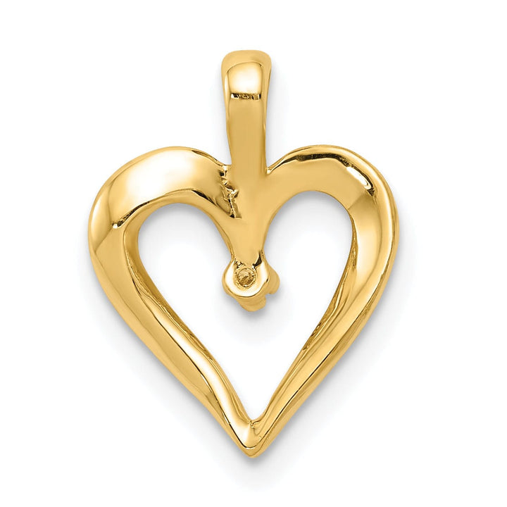 Lovely Rita's Pendants & Charms 14k Yellow Gold L1 Clarity, G i Color Diamond Heart Pendant