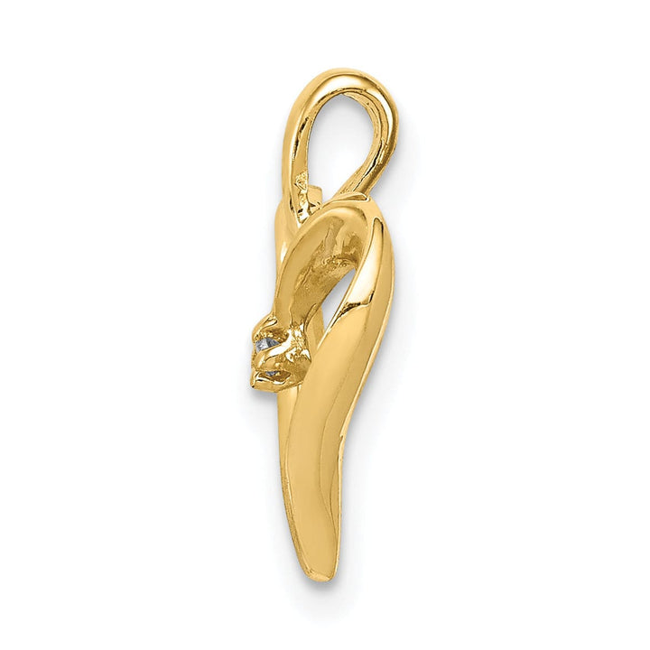 Lovely Rita's Pendants & Charms 14k Yellow Gold L1 Clarity, G i Color Diamond Heart Pendant