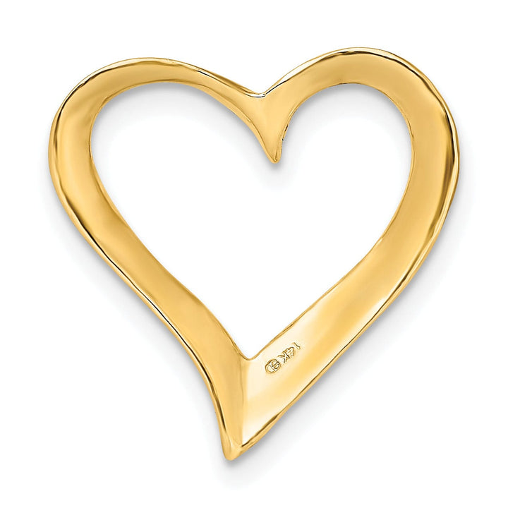 Lovely Rita's Pendants & Charms 14k Yellow Gold Large Floating Heart Design Slide Pendant