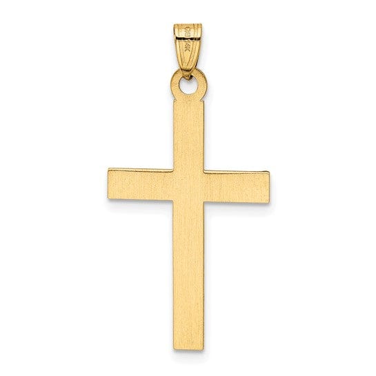 Lovely Rita's Pendants & Charms 14k Yellow Gold Laser Etched Cross Charm