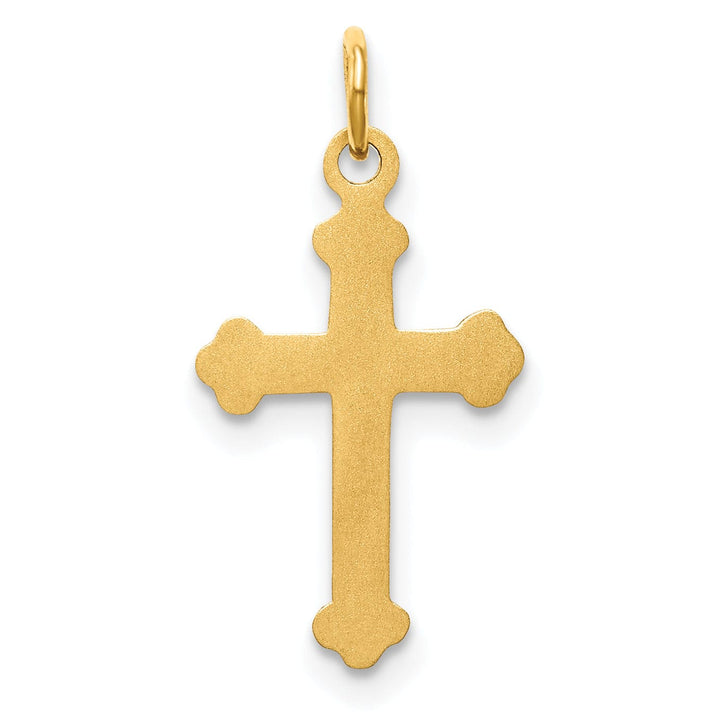 Lovely Rita's Pendants & Charms 14k Yellow Gold Minimalist Budded Cross Pendant