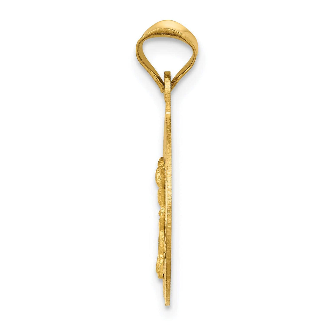 Lovely Rita's Pendants & Charms 14K Yellow Gold Modern Polished D.C Corpus Circle Pendant