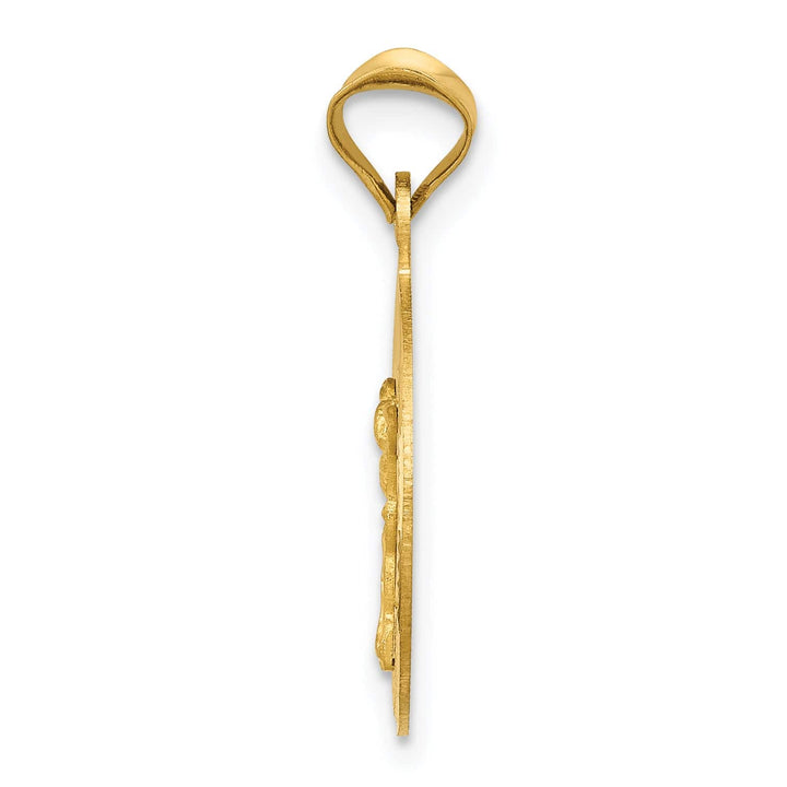 Lovely Rita's Pendants & Charms 14K Yellow Gold Modern Polished D.C Corpus Circle Pendant