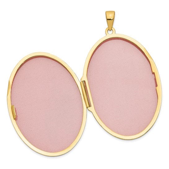 Lovely Rita's Pendants & Charms 14k Yellow Gold Oval 1/2 Hand Engraved Locket Pendant