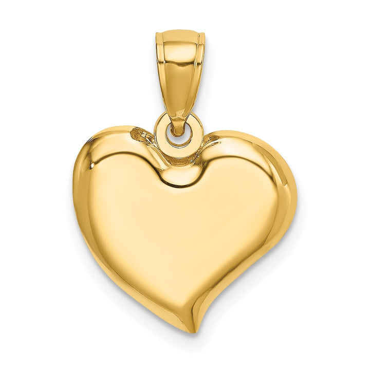 Lovely Rita's Pendants & Charms 14k Yellow Gold Polish Teardrop Shape Design Heart Charm