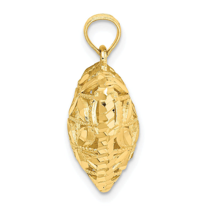 Lovely Rita's Pendants & Charms 14k Yellow Gold Polished 3-D Filigree Design Puffed Heart Pendant