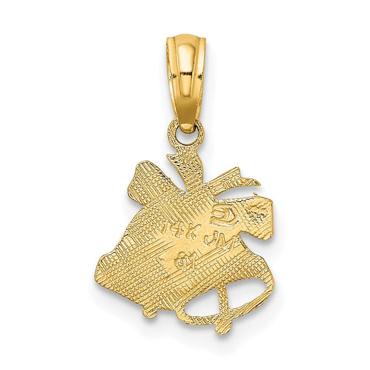 Lovely Rita's Pendants & Charms 14k Yellow Gold Polished Christmas Bells Charm Pendant.