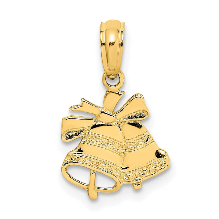 Lovely Rita's Pendants & Charms 14k Yellow Gold Polished Christmas Bells Charm Pendant.