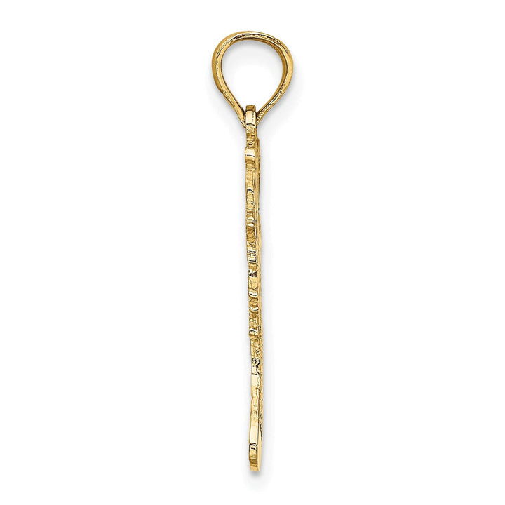 Lovely Rita's Pendants & Charms 14k Yellow Gold Polished Christmas Stocking Charm Pendant