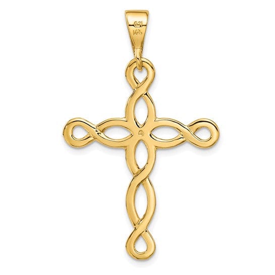 Lovely Rita's Pendants & Charms 14k Yellow Gold Polished Cross Pendant