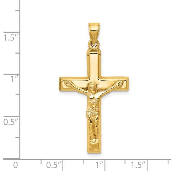 Lovely Rita's Pendants & Charms 14k Yellow Gold Polished Crucifix Pendant