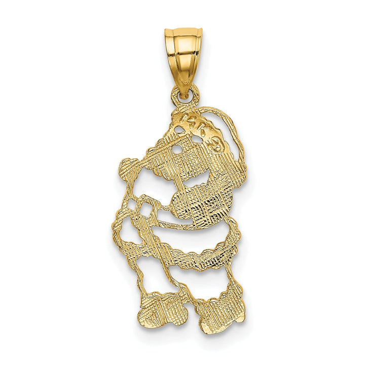 Lovely Rita's Pendants & Charms 14k Yellow Gold Polished Cut-Out Design Santa Charm Pendant