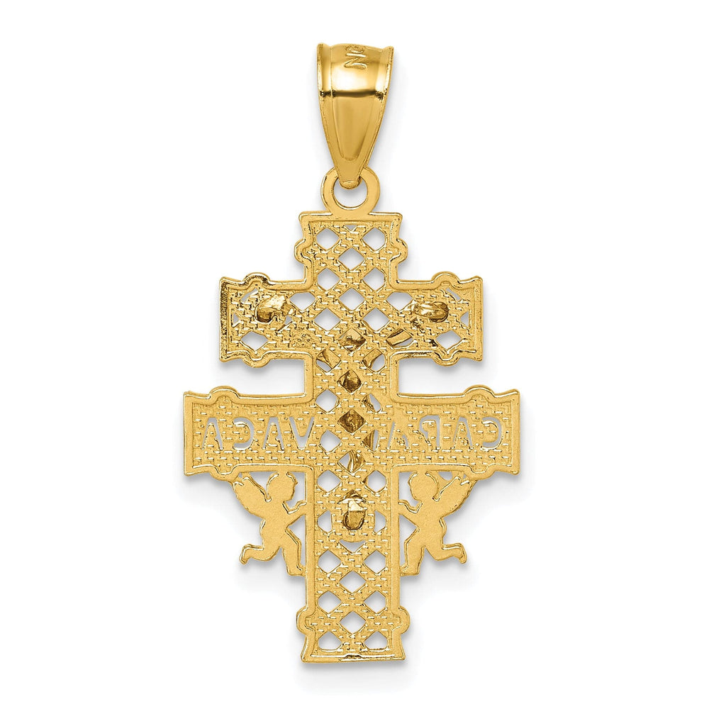 Lovely Rita's Pendants & Charms 14K Yellow Gold Polished D.C Cara Vaca Crucifix Pendant