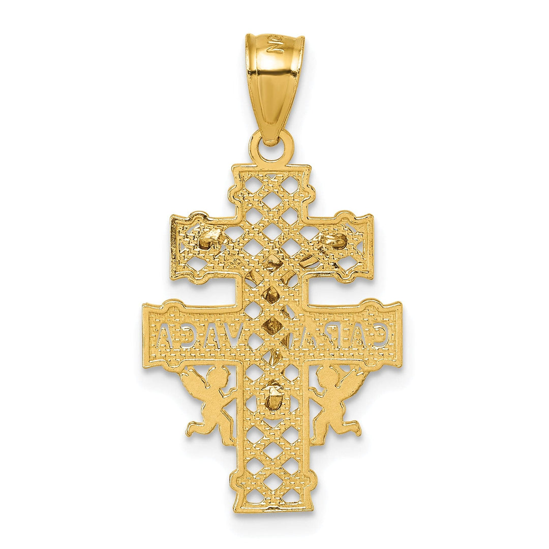 Lovely Rita's Pendants & Charms 14K Yellow Gold Polished D.C Cara Vaca Crucifix Pendant