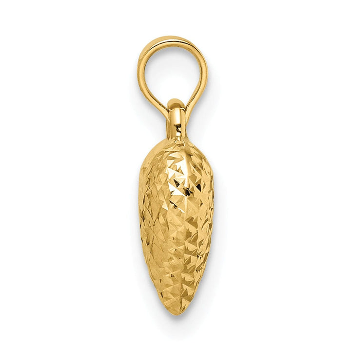 Lovely Rita's Pendants & Charms 14k Yellow Gold Polished D.C Puffed Heart Design Pendant