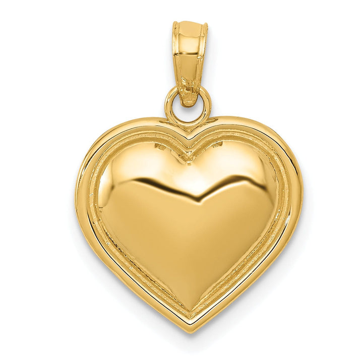 Lovely Rita's Pendants & Charms 14k Yellow Gold Polished Domed Heart Design Pendant