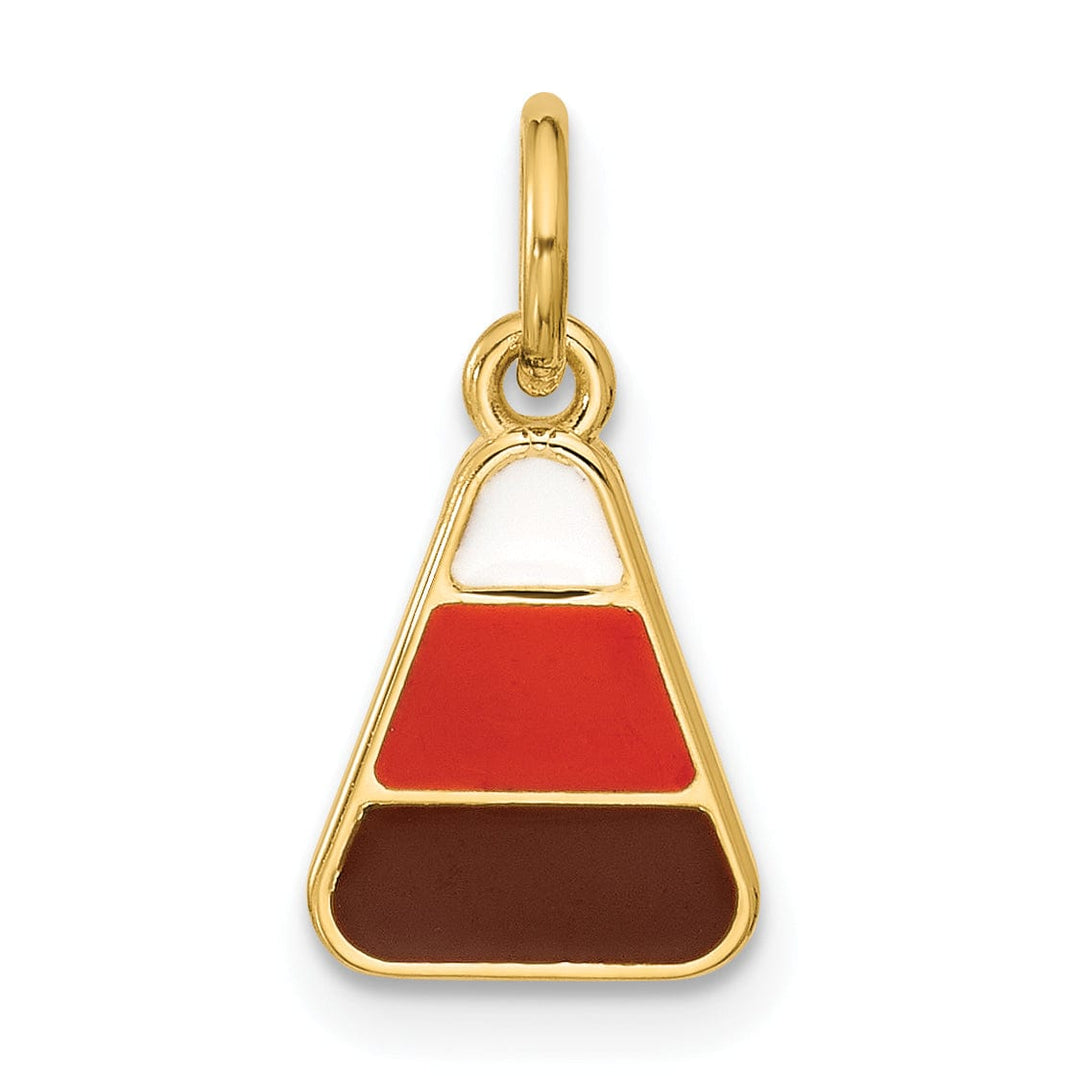 Lovely Rita's Pendants & Charms 14K Yellow Gold Polished Enameled Candy Corn Pendant